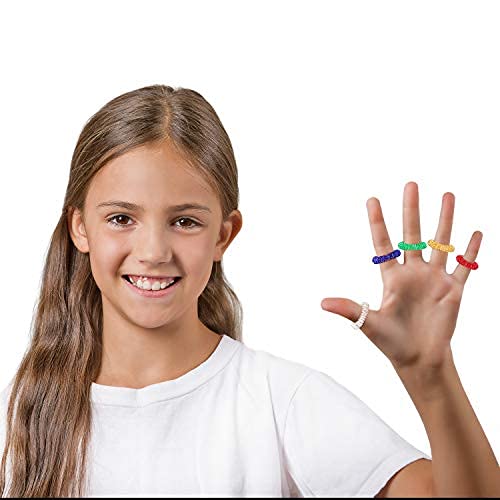 30 Piezas de Anillo de Masaje de Dedos, Anillos de Dedos Sensoriales Puntiagudos/Anillo de Acupresión Juego para Adolescentes, Adultos, Reductor de estrés silencioso y Masajeador (Multicolor)