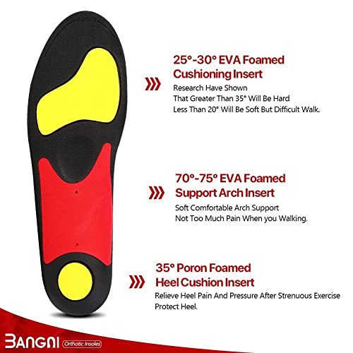 3ANGNI Plantillas Ortopédicas Para Zapatos Pies planos de soporte de arco ortopédico Fascitis plantar Soporte de arco transversal Hombres Mujer