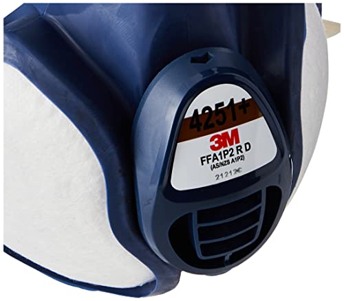 3M 425+ - Máscara sin mantenimiento con filtros FFA1P2R D (1 máscara/bolsa), 1 Unidad, Certificado de seguridad EN