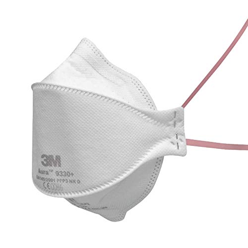 3M 9330 Aura UNVALVED - Mascarilla antipolvo y antimoho, FFP3 (10 unidades)