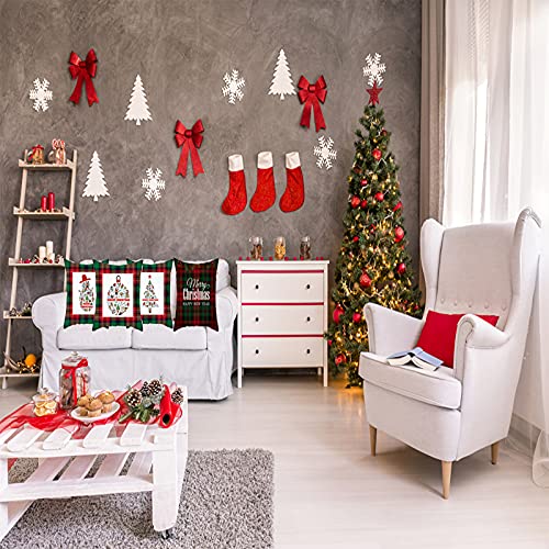 4 Piezas,Cojines de Navidad Sofa,Fundas de Almohada navideñas Fundas de Almohada de otoño Decoraciones navideñas Bola (Poliéster)