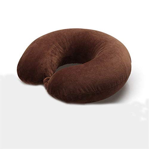 47-B Látex En Forma De U, Almohada Almohada, Almohada, Almohada De Viaje, Almohada De Autos, Siesta, Dibujos Animados Lindo U-lacto Almohada Látex, (Color : Brown)