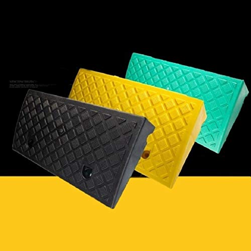 5-15cm plástico Rampas Mat, Antideslizante portátil Silla de Ruedas Servicio de rampas for minusválidos Hospital Mat Comunidad de la Escuela Paso Rampas (Color : Green, Size : 50 * 27 * 9CM)