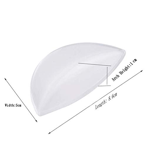 5 pares de almohadillas de gel de silicona transparente para hombre y mujer, con forma de festoneado, para corrección de arco, protección para pies planos