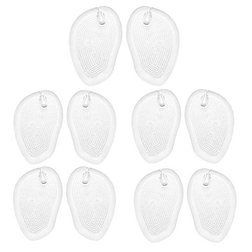 5 Pares de Almohadillas de gel para el Antepié, Chanclas, Almohadillas de Silicona Suaves para Separar los Dedos Plantillas de gel, Almohadillas de gel Antideslizantes para Chanclas y Sandalias