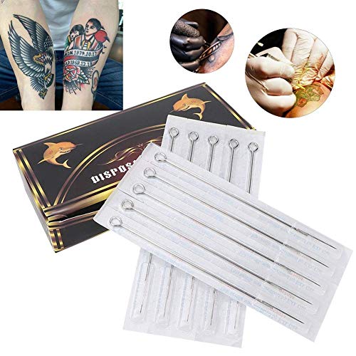 5 tipos de agujas de tatuaje esterilizadas seguras sanitarias, agujas de tatuaje, tatuaje profesional de uso doméstico para salón de belleza(5RL)