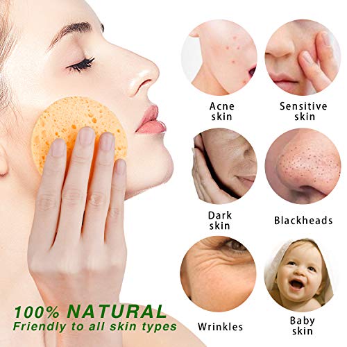 50 unidades Esponjas Faciales Comprimidas, GAINWELL Esponjas Faciales de Celulosa, Esponjas de Spa Cosméticas 100% Naturales para la limpieza facial, Mascarilla exfoliante, Desmaquillante