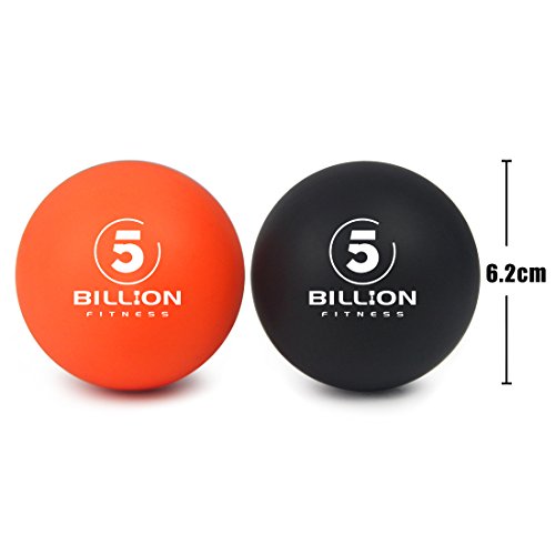 5BILLION Masaje Bolas Massage Ball - Movilidad Bolas, Bolas de Lacrosse para la Terapia Física -Herramienta de Masaje de Alta Densidad para Tejidos Profundos, Liberación Miofascial, Relajación Muscul