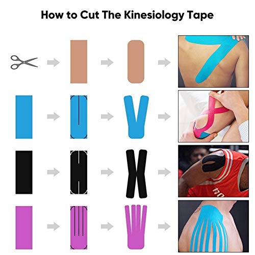 5cm Kinesiología Cinta atlética Cinta Kinesiología Taping Deporte Strapping Fútbol Tenis Muscular Rodilla Taping Rodilleras (Color : Light Green)