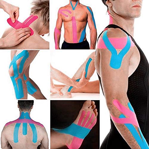 5cm Kinesiología Cinta atlética Cinta Kinesiología Taping Deporte Strapping Fútbol Tenis Muscular Rodilla Taping Rodilleras (Color : Light Green)