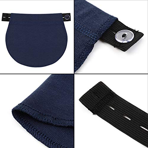 6 Paquetes Extensor de Pantalones de Maternidad Extensor de Cintura Ajustable Extensor de Cintura de Embarazo Alargador de Pantalones Elástico para Mujeres Embarazadas, 5 Colores