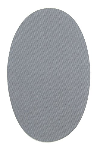 6 rodilleras color Gris claro termoadhesivas de plancha. Coderas para proteger tu ropa y reparación de pantalones, chaquetas, jerseys, camisas. 16 x 10 cm. RP12C