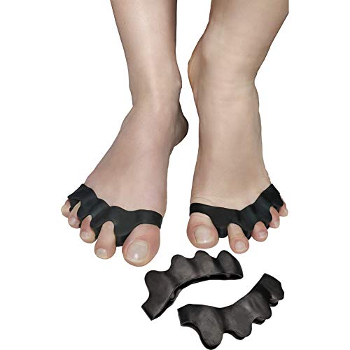 6 separadores de dedos para hallux valgus para hombre y mujer. Protector del pulpejo, también para zapatos. Corrección de dedo en martillo, almohadilla para el pulpejo, sobrehueso