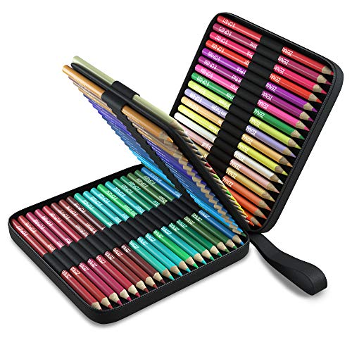 72 Lápices de Colores Profesional, Únicos con Estuche de Transporte Zenacolor - 72 Lapices colores Para pintar Mandalas de Adultos y Lapices de Dibujo - Kit de Lapices de colores