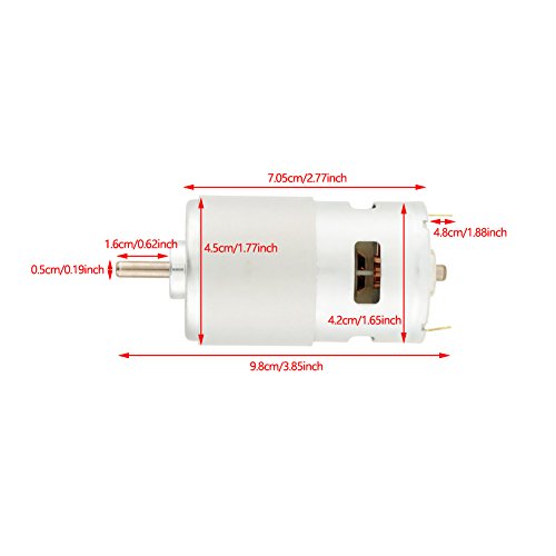 775 12V 12000 motor 775 RPM Motor sin escobillas de metal DC de alta velocidad en miniatura para herramienta eléctrica destornillador