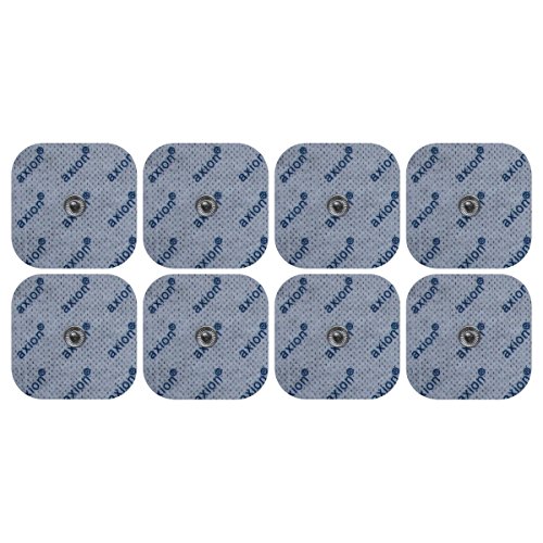 8 Electrodos de 4,5x4,5 cm de axion | Compatible con VITALCONTROL y compatible con Beurer | Parches autoadhesivos para su aparato electroestimulador TENS y EMS