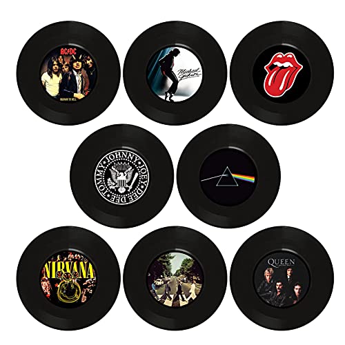 8 Piezas Vinyl Record Decoration, 7 Pulgadas Decoración De Fiesta De Música De Rock And Roll,Para Decorar Fiestas De Rock Música, Cumpleaños Bares Pubs Fiestas Temáticas(8 Tipos Aleatorios)