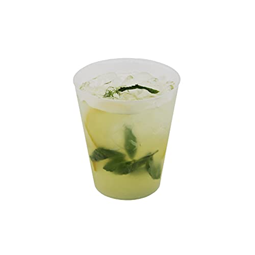 8around 25 Vasos plástico irrompibles flexible reutilizable libre de BPA de 470ml, blancos translucidos, especial coctel mojito cubata agua sidra para fiestas camping playa picnic barcos hogar