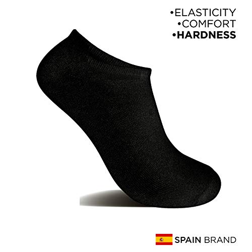 9 Pares Calcetines cortos Mujer hombre - calcetines tobillero unisex - calcetines hombre - calcetines mujer (40-46, Negro invisible)