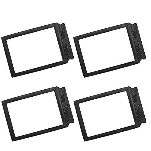 A4 Lupa de Lectura Rectangular para Ancianos 4pcs Lupa de Página Completa de 3X Plásticas Lupas para Leer Libros, Periódicos, Revistas y Novelas (Negro)