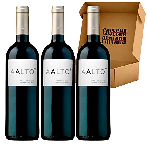 Aalto - Envío Gratis 24 H - Pack 3 botellas - 94 Puntos RP - Ribera del Duero - Seleccionado y enviado por Cosecha Privada - Estuche regalo de vino