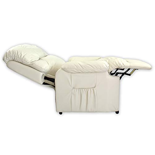 ABDC NEW Delta Shop - Sillon Masaje Relax LEVANTAPERSONAS 8 Motores + Calor Lumbar - Color Beige