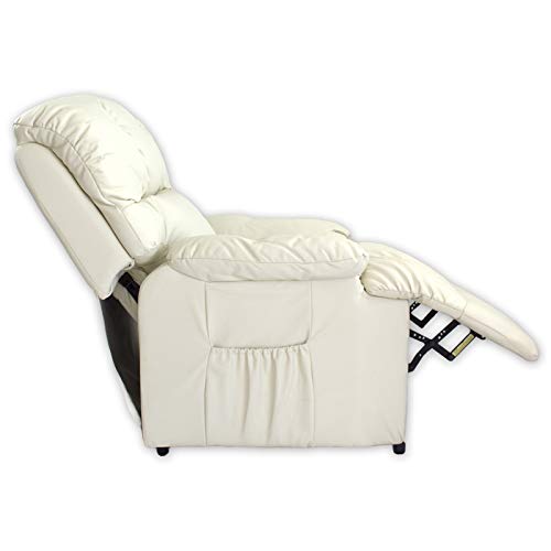 ABDC NEW Delta Shop - Sillon Masaje Relax LEVANTAPERSONAS 8 Motores + Calor Lumbar - Color Beige