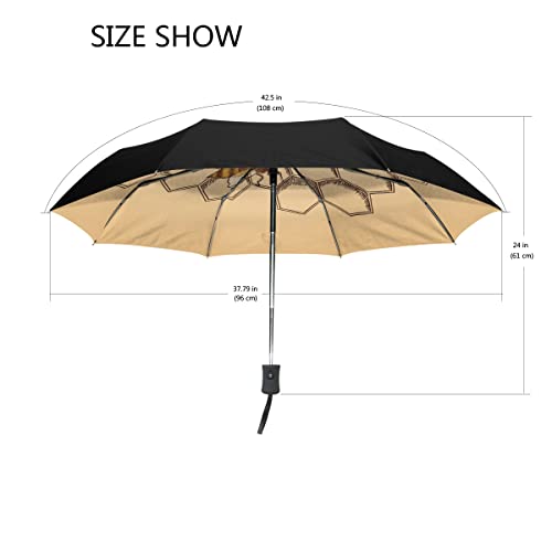 Abeja De Nido De Abeja Paraguas Plegable Automático Abrir y Cerrar Protección UV Ligero Paraguas para Viajes Playa Mujeres Niños Niñas