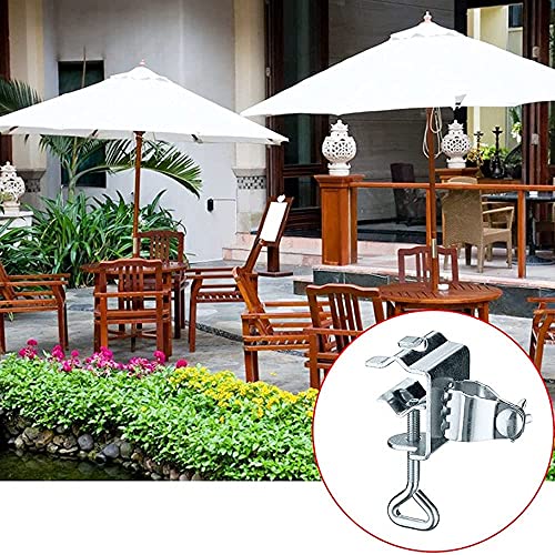 Abrazadera para Sombrilla, Abrazadera De Mesa De Parasol,Soporte Paraguas con Clip Fijo,Portátil Soporte Paraguas Fija Clip para Mesa de Exterior,Clip Fijación de óxido Patio Jardín Sombrilla Titular