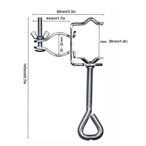 Abrazadera para Sombrilla, Abrazadera De Mesa De Parasol,Soporte Paraguas con Clip Fijo,Portátil Soporte Paraguas Fija Clip para Mesa de Exterior,Clip Fijación de óxido Patio Jardín Sombrilla Titular