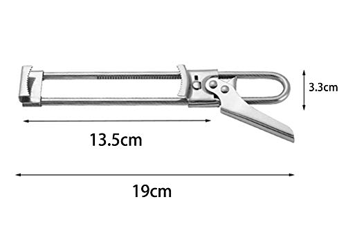 Abridor de Tarros, Multifunción Abrelatas, Abrelatas de Acero Inoxidable Ajustable, Multiusos Abrebotellas para Artritis, Personas Mayores, Mujeres