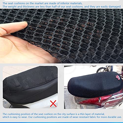 Absorción Golpes para S-UZUKI DL250, Funda De Asiento De Motocicleta, Evita Tomar El Sol En El Asiento, Funda De Cojín con Aislamiento Térmico, Accesorios De Cojín De Malla