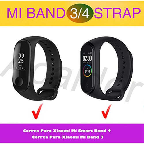 Acalder Correa para Xiaomi mi Band 4, Pulseras Reloj Coloridos Silicona Banda Reemplazo para Xiaomi Mi Band 3/4, Compatible con Mi Smart Band 4 / Correas para Xiaomi mi Band 3