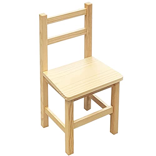 Acan Reggo - Silla pequeña para niños 57 x 30,5 x 25,5 cm. Silla Infantil de Madera Natural sin Tratar, decoración hogar