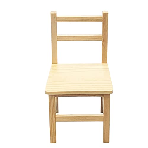 Acan Reggo - Silla pequeña para niños 57 x 30,5 x 25,5 cm. Silla Infantil de Madera Natural sin Tratar, decoración hogar