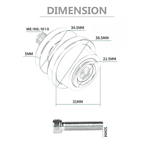 Accesorios Moto Carretes de sworkarm CNC Aluminio 1 0mm Tornillos de Soporte Motocicleta Swingarm Slider Spools for Kymco Downtown 125 200 300 350 2020 2019 2018 2017 Allyeare (Color Rojo)