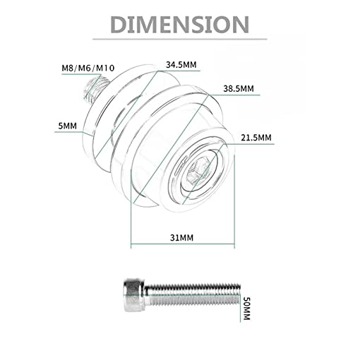 Accesorios Moto Spoolms Spools Motorcycle Swingarm Spools Slider 8mm Tornillos de Soporte STORDARM Protector Slider for su-zu-ki v- Strom 650 V-STROM650 Vstrom Todo el año (Color: Rojo)