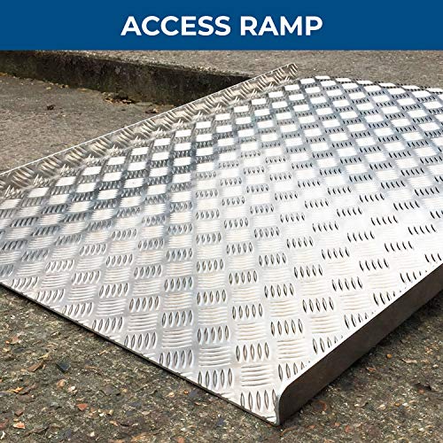 ACCESSMARKET Rampa extraíble Plato de aluminio para personas con movilidad reducida (100 cm)