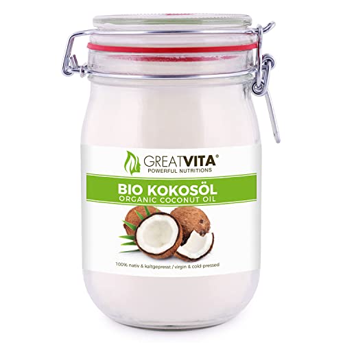 Aceite puro de coco virgen extra orgánico MeaVita 1 Litre (1 X 1000 ml)