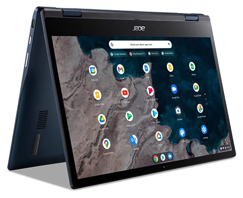 Acer Chromebook Spin 513 CP513-1H - Ordenador Portátil 2 en 1 Convertible y Táctil 13.3 Full HD IPS (Qualcomm Snapdragon SC7180, 8GB RAM, 64GB eMMc, UMA Graphics, Chrome OS), PC Portátil Azul - QWERTY