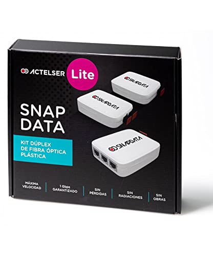 ACTELSER Kit Dúplex Lite de Fibra Óptica Plástica Snap Data (40 Metros) ¡¡Ahora con GUIA PASACABLES DE Regalo!!