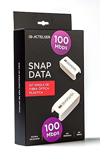 ACTELSER Kit Single 100 Mbps de Fibra Óptica Plástica Snap Data(20 Metros)