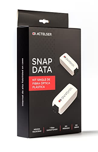 ACTELSER Kit Single Snap Data de Fibra Optica Plastica (40 Metros) ¡¡Ahora con GUIA PASACABLES DE Regalo!!