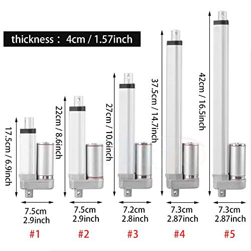 Actuador Lineal de 12v DC Actuador Motor Elctrico Linear de Movimoiento de Elevador 50/100/150/250/300mm(50mm)