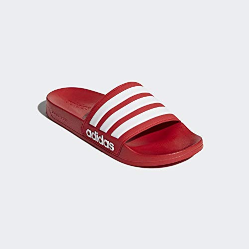 adidas Adilette Shower Stripes, Chanclas Hombre, Rojo (Escarl/Ftwbla/Escarl 000), 40.5 EU