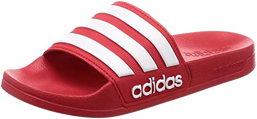 adidas Adilette Shower Stripes, Chanclas Hombre, Rojo (Escarl/Ftwbla/Escarl 000), 40.5 EU