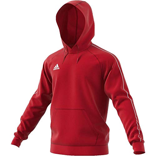 Adidas Core 18 Hoody Sudadera con Capucha, Hombre, Rojo (Rojo/Blanco), L