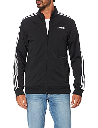 adidas E 3S TT TRIC Caqueta con Cremallera, Hombre, Negro (Black/White), L