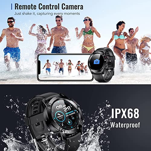 AGPTEK Smartwatch, Reloj Inteligente 1.3 Inch HD con Control de Podómetro Pulsómetro Cronómetro Calorías Monitoreo del Sueño, Pulsera Actividad de Fitness IP68 con Correa Repuesta