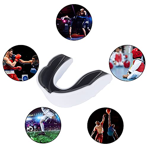 AIBAOBAO Protector bucal deportivo, protector bucal moldeable con funda, protector bucal junior y adulto para deportes de contacto, boxeo, MMA, lucha, rugby, hockey